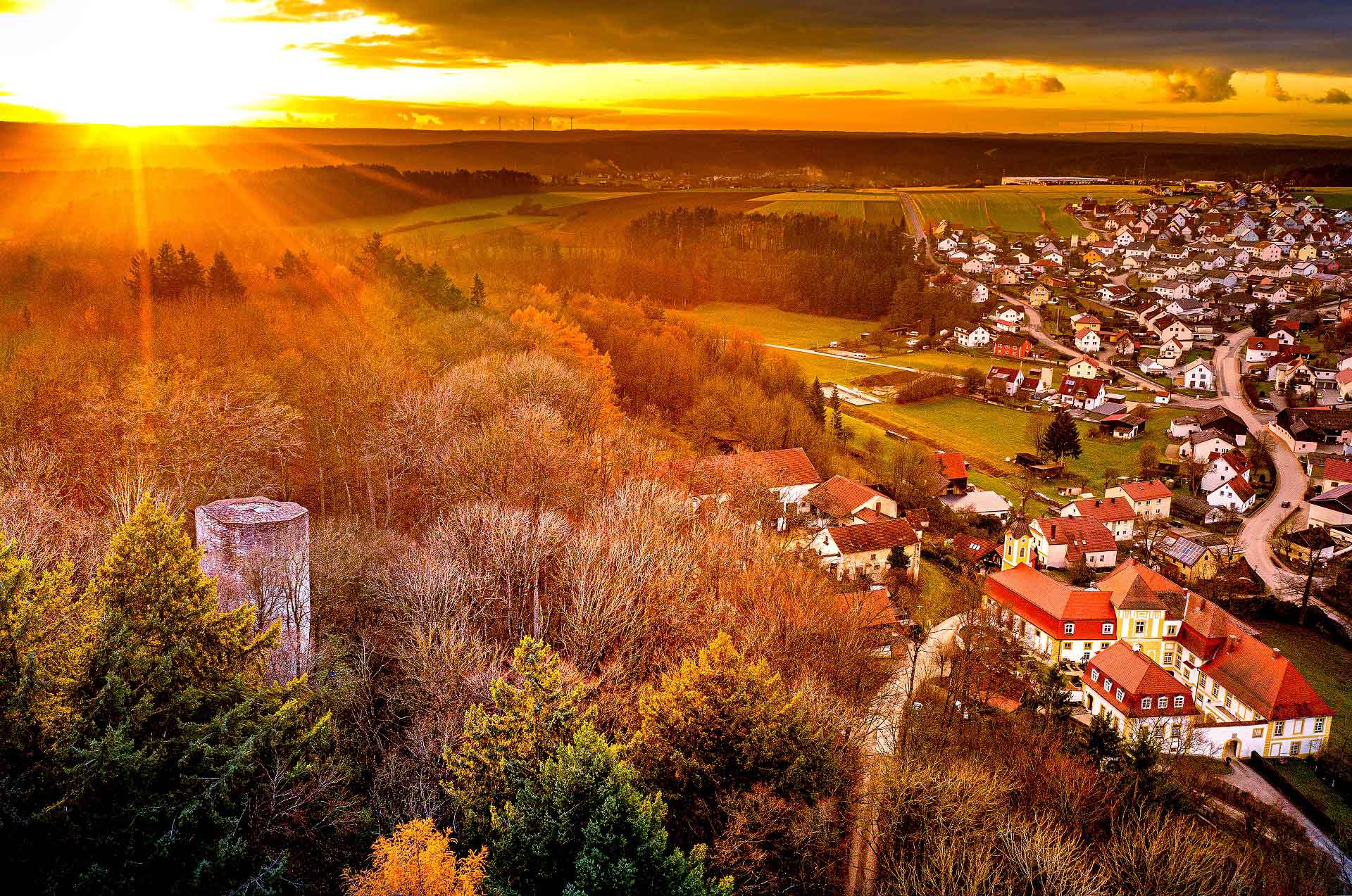 Luftaufnahme der Gemeinde Ebermannsdorf