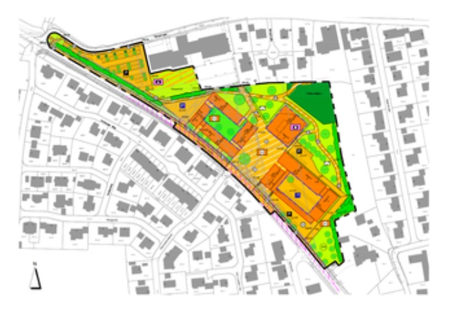 Abbildung Lageplan Neue Mitte Ebermannsdorf