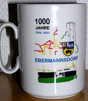 Tasse 1000 Jahre Ebermannsdorf Zeigt die Tasse "1000 Jahre Ebermannsdorf"