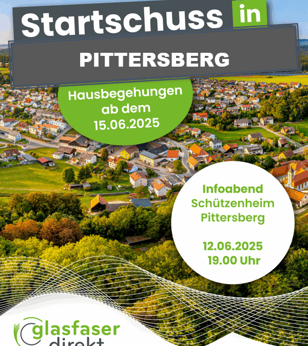 Glasfaserausbau Pittersberg – Infoveranstaltung im Schützenheim Pittersberg am 12.06.2025 um 19:00 Uhr