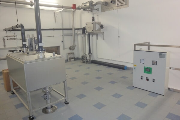 Zeigt den Innenraum der Wasserversorgung