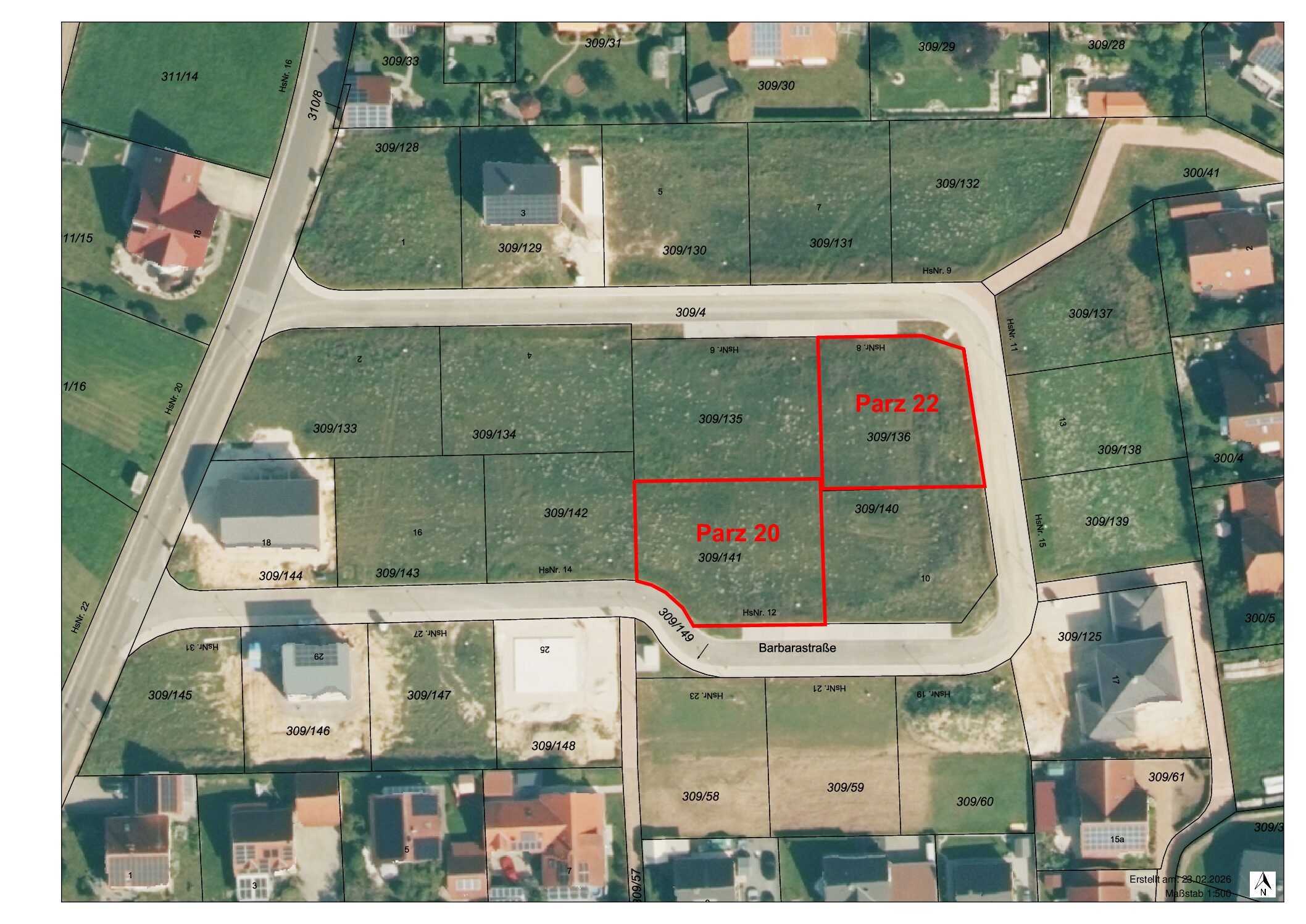 Baugrundstücke Baugebiet „Barbarafeld“– Parzellen 20 und 22 verfügbar