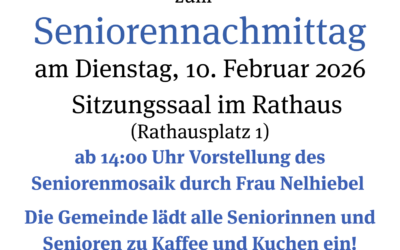 Seniorennachmittag am 10. Februar