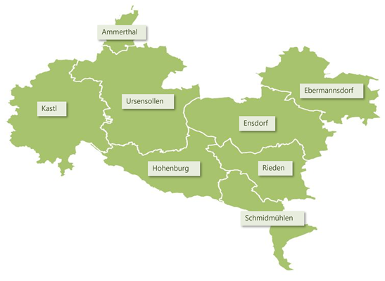 Zeig eine Karte der ILE Oberpfälzer Jura